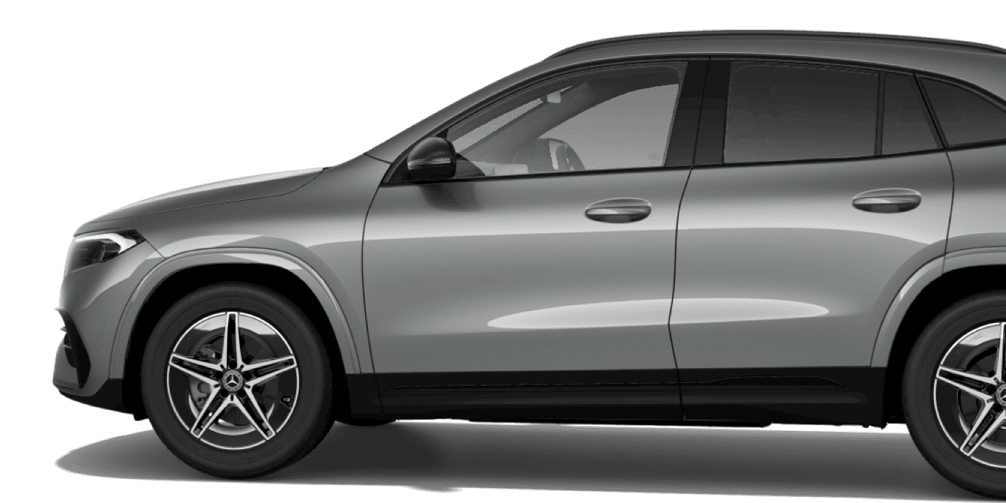 Mercedes Benz EQA 250 color gris disponible en el servicio de alquiler de vehiculos mercedes benz de mobility centro rent a car